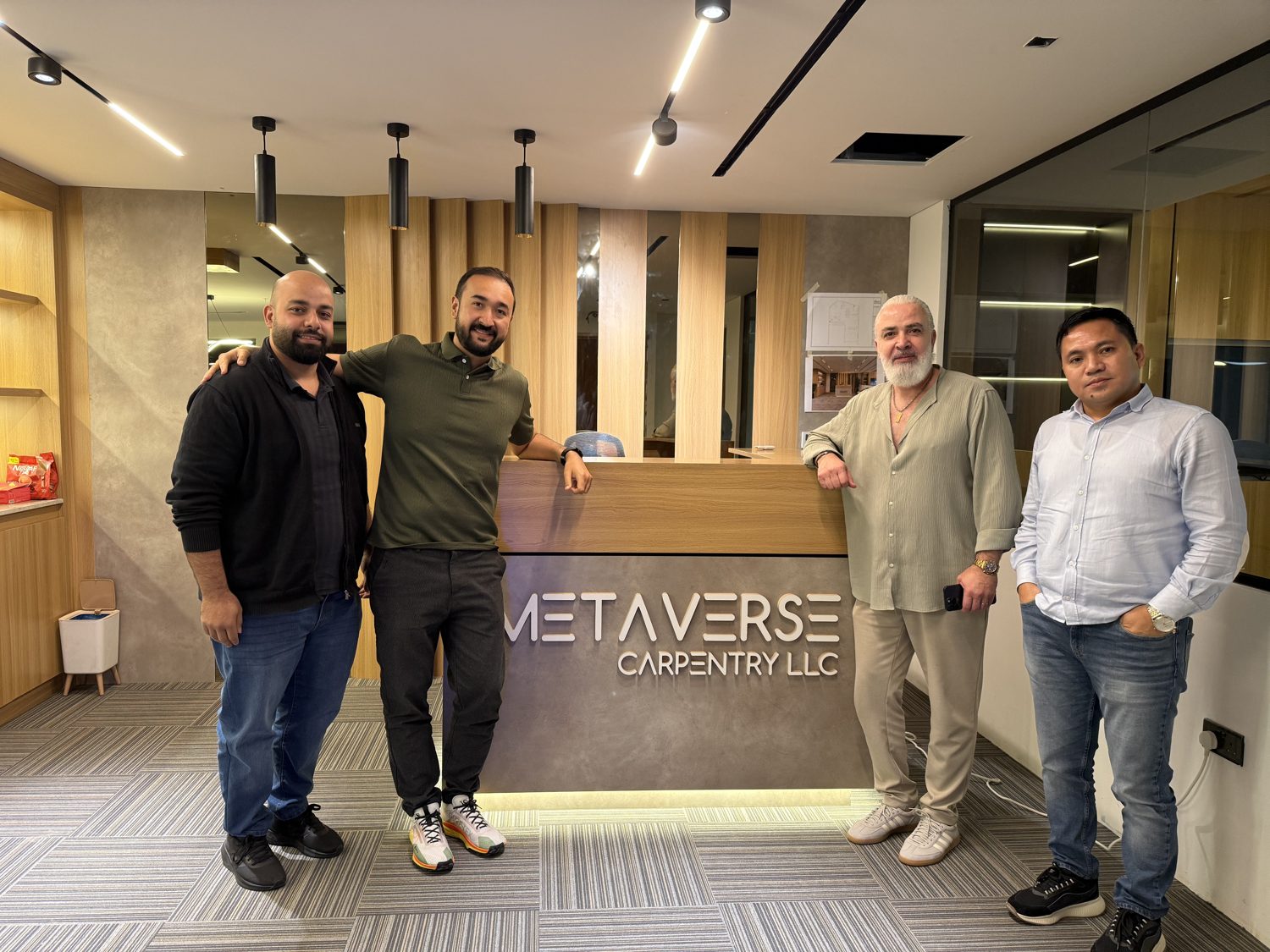 Improovy team with the owners of Metaverse Carpentry LLC